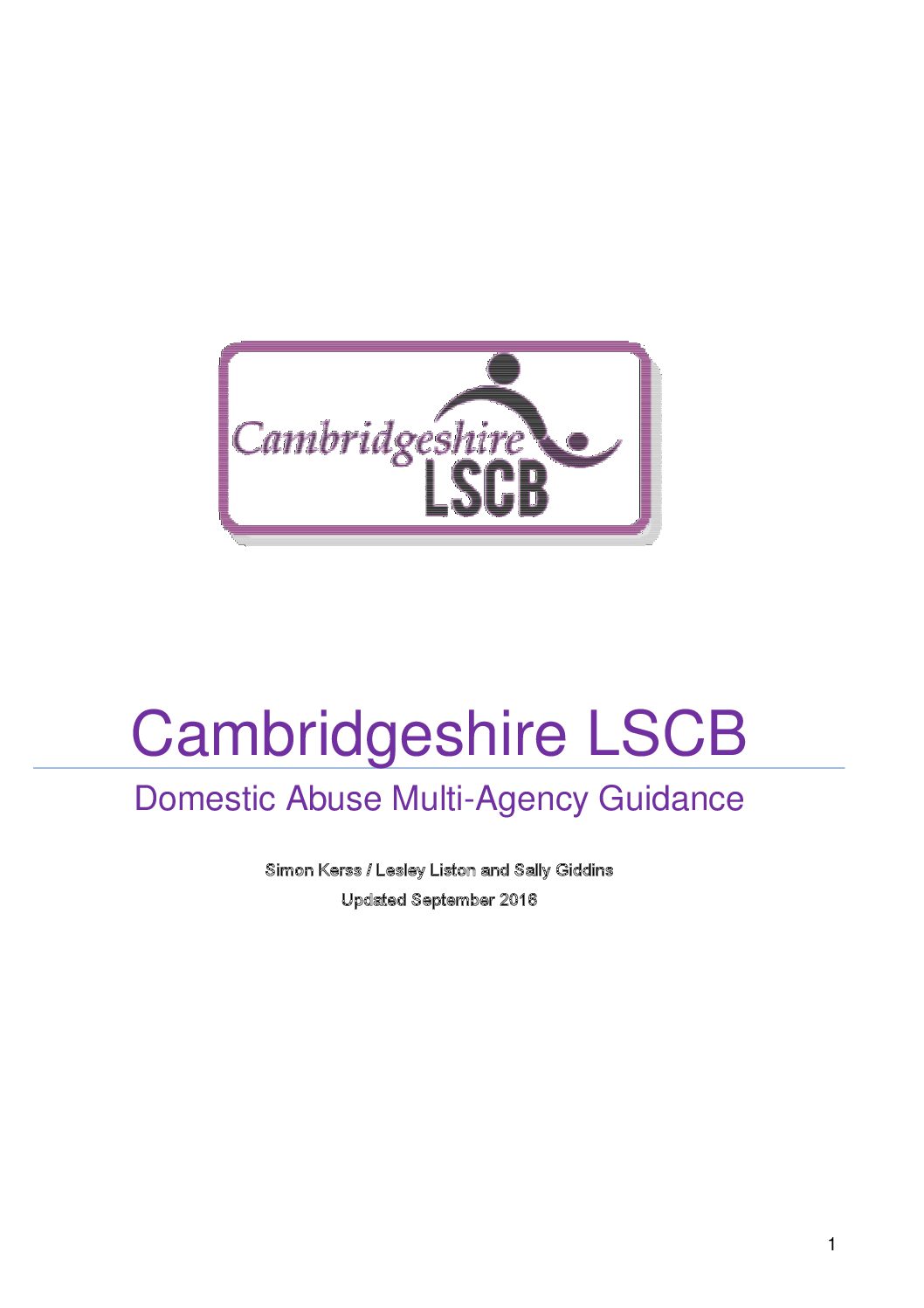 Cambridgeshire Multi-agency Domestic Abuse Guidance | Cambridgeshire ...