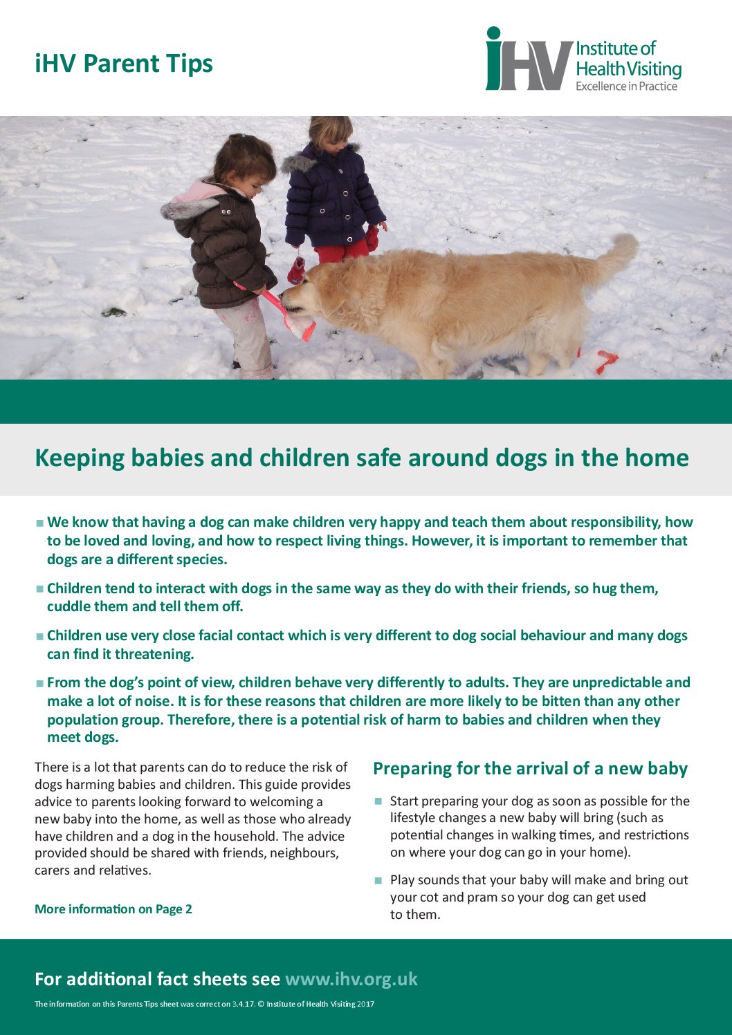Keeping babies and children safe around dogs Cambridgeshire and