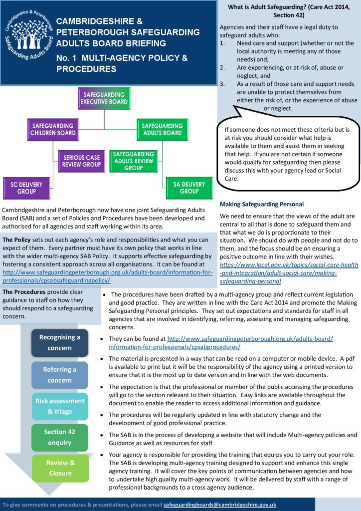 Briefing – Multi-Agency Policy & Procedures | Cambridgeshire and ...